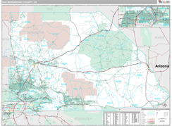 San Bernardino County, CA Digital Map Premium Style